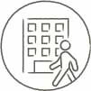 会社に徒歩で向かう人のイラスト